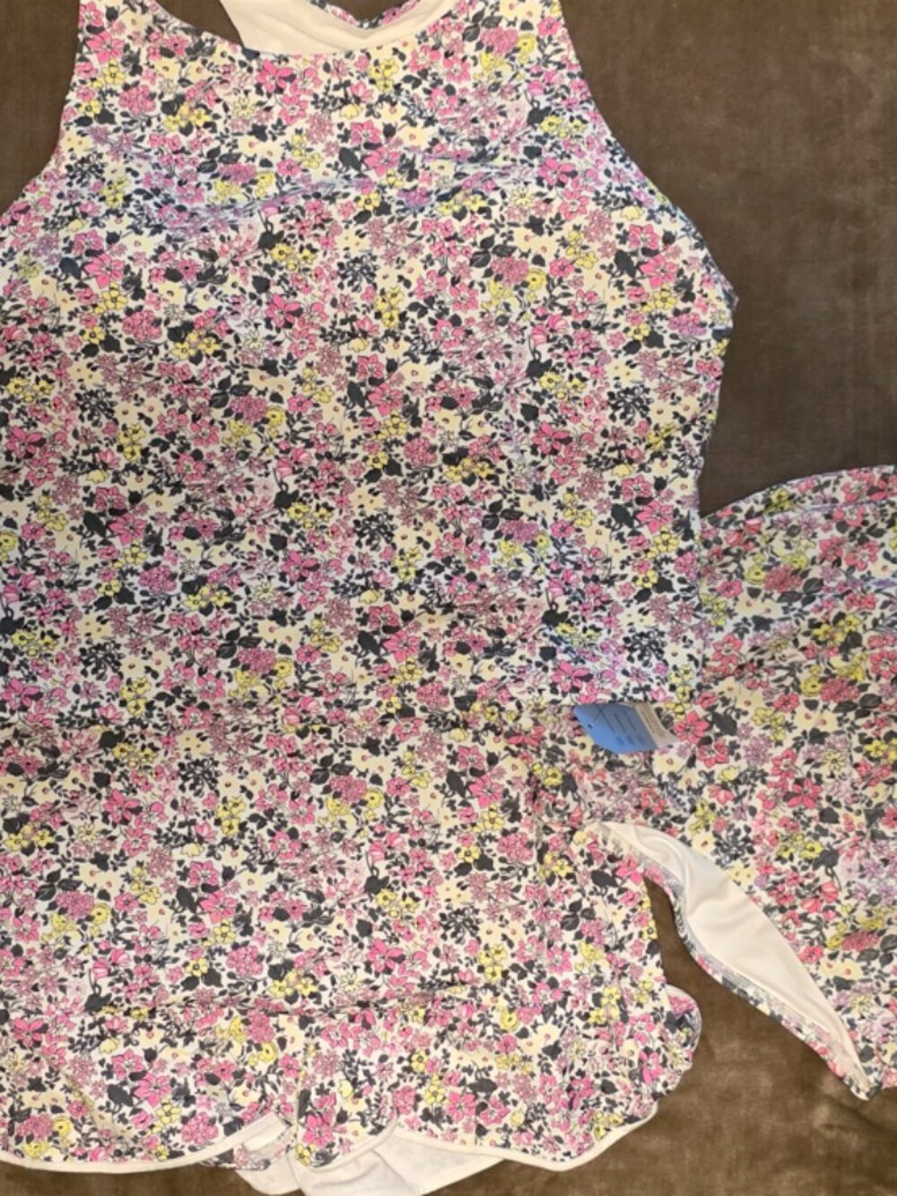 Lands' End Floral Flowers Tankini Style Swimsuit Bundle Set— Size 16/XL NEW